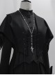 Yan Ye Series Ouji Fashion Retro Lolita Medieval Strap Design Black Dovetail Long Vest