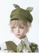 Secret Morning Post Series Ouji Fashion Retro Cute Bowknot Three dimensional Rabbit Ear Beret