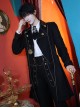 Forever Paperless Covenant Series Retro Ouji Fashion Lolita Gold Line Gold Button Decoration Handsome Long Sleeve Black Long Coat