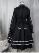 War Ending Series Ouji Fashion Dark Themed Black Handsome Cool Embroidered Lace Lolita Sleeveless Dress Suit