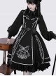 War Ending Series Ouji Fashion Dark Themed Black Handsome Cool Embroidered Lace Lolita Sleeveless Dress Suit