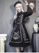 War Ending Series Ouji Fashion Dark Themed Black Handsome Cool Embroidered Lace Lolita Sleeveless Dress Suit