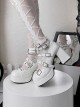 Briar Lady Series Dark Rivet Design Metal Buckle Chain Decoration Strap Chunky Heel Punk Lolita Shoes