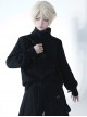 Functional Rabbit Series Ouji Fashion Cute Handsome Unique Asymmetric Stretch Strap Gothic Black Sweatshirt