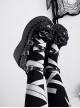 Devil Cross Series Sweet Cool Preppy Platform Metal Cross Bowknot Decorated Cross Strap Thick Soled Punk Lolita Shoes