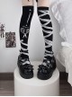 Devil Cross Series Sweet Cool Preppy Platform Metal Cross Bowknot Decorated Cross Strap Thick Soled Punk Lolita Shoes