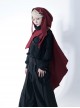 Functional Rabbit Series Ouji Fashion Dark Fairy Tale Exquisite Gold Button Crimson Long Rabbit Ears Female Hooded Cape Shawl