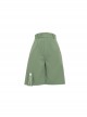 Limited Flowering Period Series Ouji Fashion Daily Commute White Stripe Asymmetrical Button Straight Green Shorts