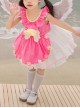 Spring Summer Variety Sakura Cute Three Dimensional Doll Flower Decoration Cosplay Princess Sweet Lolita Kids Sleeveless Dress