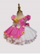 Spring Summer Variety Sakura Cute Three Dimensional Doll Flower Decoration Cosplay Princess Sweet Lolita Kids Sleeveless Dress