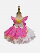 Spring Summer Variety Sakura Cute Three Dimensional Doll Flower Decoration Cosplay Princess Sweet Lolita Kids Sleeveless Dress