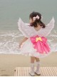 Spring Summer Variety Sakura Cute Three Dimensional Doll Flower Decoration Cosplay Princess Sweet Lolita Kids Sleeveless Dress