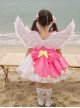 Spring Summer Variety Sakura Cute Three Dimensional Doll Flower Decoration Cosplay Princess Sweet Lolita Kids Sleeveless Dress