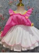 Spring Summer Variety Sakura Cute Three Dimensional Doll Flower Decoration Cosplay Princess Sweet Lolita Kids Sleeveless Dress