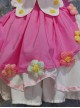 Spring Summer Variety Sakura Cute Three Dimensional Doll Flower Decoration Cosplay Princess Sweet Lolita Kids Sleeveless Dress