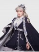 Sheffield Series Ouji Fashion Lolita College Style Navy Blue Embroidery Striped British Military Uniform Style Female Cloak Epaulets Cape