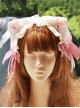 Cute Cat Ear Bell Bowknot Decorated Lace Sweet Lolita Headband