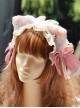 Cute Cat Ear Bell Bowknot Decorated Lace Sweet Lolita Headband