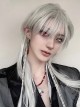 Killing God Ouji Fashion Subculture Y2K Gothic White Gray Long Hair Full Head Wig