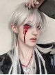 Killing God Ouji Fashion Subculture Y2K Gothic White Gray Long Hair Full Head Wig