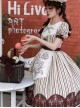 Mera Afternoon Tea Series Classic Exquisite Fork Spoon Embroidery Print Pattern Design Bowknot Decoration Classic Lolita Puff Sleeve Dress Set