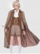 Sheffield Series Elegant Exquisite Embroidery Striped British Military Uniform Style Ouji Fashion Khaki Male Large Cloak