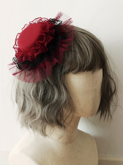 Gorgeous Mesh Lace Exquisite Court Style Classic Lolita Hair Accessories Small Hat Hairpin