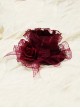 Dark Gorgeous Delicate Flower Lace Bow Ribbon Decoration Alt Outfit Gothic Lolita Small Hat Accessories Hairpin