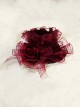 Dark Gorgeous Delicate Flower Lace Bow Ribbon Decoration Alt Outfit Gothic Lolita Small Hat Accessories Hairpin