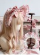 Audrey Evening Series Lovely Bowknot Decorated Lace Design Lace Up Sweet Lolita Bonnet Headband