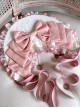 Audrey Evening Series Lovely Bowknot Decorated Lace Design Lace Up Sweet Lolita Bonnet Headband