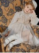 Fresh Princess Small Fragrance Style Bowknot Pearl Decoration Star Gauze Design Embroidery sweet Lolita Kid Champagne Gold Long Sleeve Dress