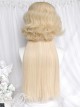 Sheep Jellyfish Series White Gold All Match Wool Jellyfish Head Sweet Lolita Detachable Splicing Short Wig Hair Curtain