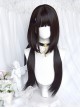 Ink Jellyfish Series Black Brown Daily Straight Hair Jellyfish Head Sweet Lolita Detachable Stitching Short Wig Hair Curtain