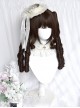 Fairy Tale Town Series Dark Brown Retro Roman Curl Hukou Clip Double Ponytail Sweet Lolita Wig