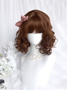 Sugar Bean Series Brown Daily Cute Fluffy Doll Sensation Sweet Lolita Short Curly Wig