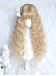 Black Gold Girl Series Angel Gold Cute Fluffy Bangs Wool Curls Sweet Lolita Long Wig