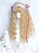 Black Gold Girl Series Angel Gold Cute Fluffy Bangs Wool Curls Sweet Lolita Long Wig