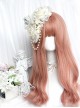 Grapefruit Series Atmospheric Daily Orange Pink Gentle And Lovely Long Curly Hair Sweet Lolita Wig