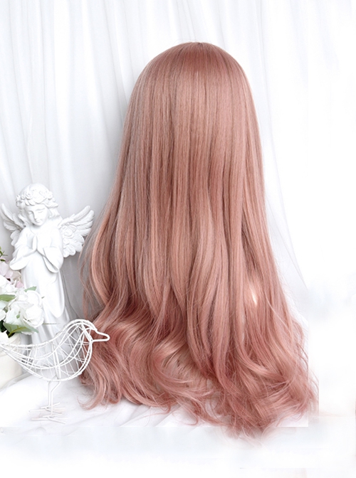 Grapefruit Series Atmospheric Daily Orange Pink Gentle And Lovely Long Curly Hair Sweet Lolita Wig