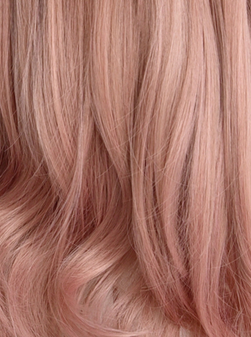 Grapefruit Series Atmospheric Daily Orange Pink Gentle And Lovely Long Curly Hair Sweet Lolita Wig