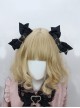 Sweet Cool Daily Alt Outfit Metal Heart Design Bowknot Chain Punk Lolita Pair Clip Hairpins