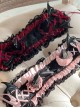 Devil Horn Series Gorgeous Retro Alt Outfit Devil Horn Ribbon Bowknot Lace Decoration Gothic Lolita Headband