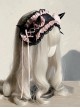 Devil Horn Series Gorgeous Retro Alt Outfit Devil Horn Ribbon Bowknot Lace Decoration Gothic Lolita Headband