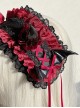 Devil Horn Series Gorgeous Retro Alt Outfit Devil Horn Ribbon Bowknot Lace Decoration Gothic Lolita Headband