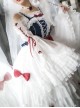 Weaving Star Snow White Series Multi Layered White Lace Red Bowknot Embellished Classic Lolita Long Sleeved Shirt