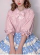 Little Melantha Series Multiple Color Cute Bowknot Lace Beautiful Flounce Embellished Sweet Lolita Middle Length Sleeve Loose Blouse