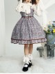 Eileen Series Daily Basics Printed Ribbon Bowknot Belt Beautiful Flounce Classic Lolita Sleeveless Dress