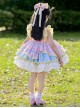 Yellow Pink Blue Simplicity Retro Style Spring Autumn Kids Cartoon Princess Fluffy Ruffles Bowknot Sweet Lolita  Sleeveless Dress