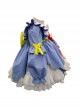 Autumn Winter Blue Cartoon Cute Three Dimensional Doll Flower Decoration Embroidered Duckling Sweet Lolita Kids Long Sleeves Dress